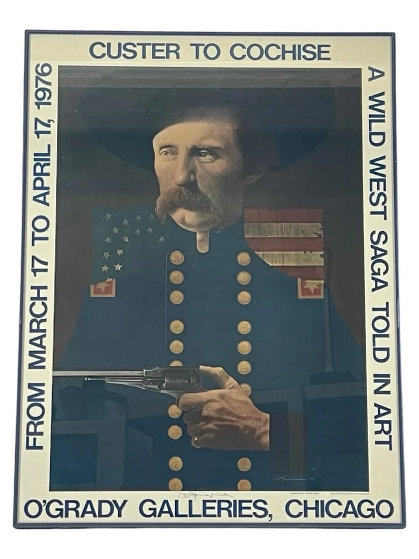 Mark English Signed "Custer" Gallery Litho Poster (1 of 3)