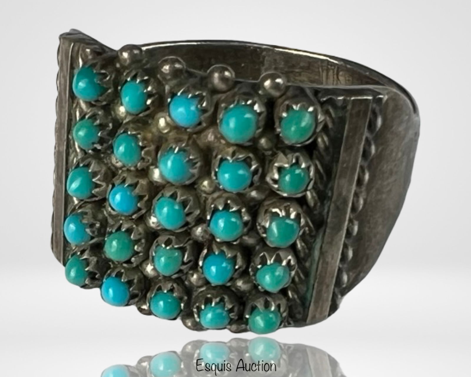 Stephen Haloo Zuni Sterling Silver Turquoise Ring (1 of 4)
