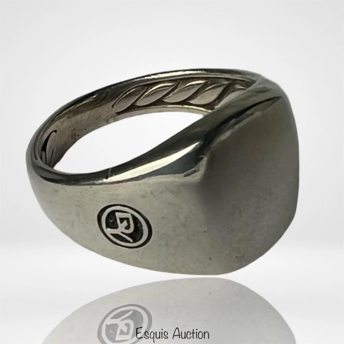 David Yurman Sterling Silver Men's Signet Ring (1 of 4)