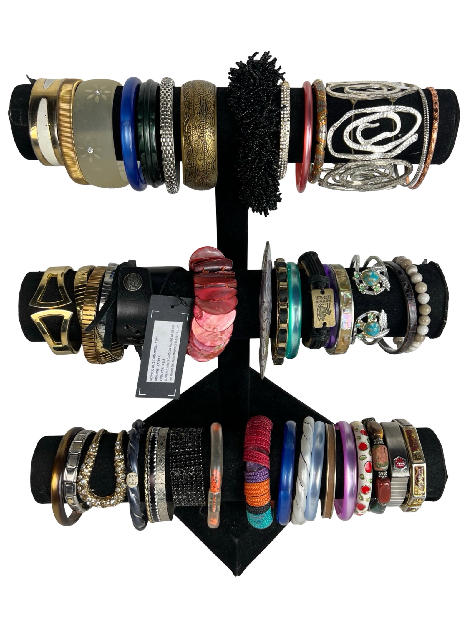 Collection of Lady's Bracelets: Explore a diverse assortment of bracelets, each one offering its own unique style and charm. Display stands are not included.