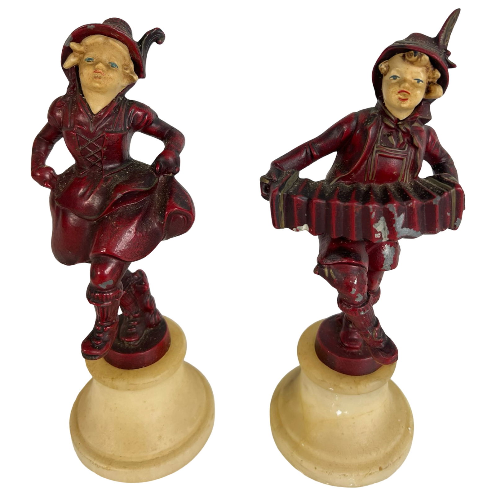 Antique JB Hirsch Metal Figures - Accordion Boy & (1 of 5)