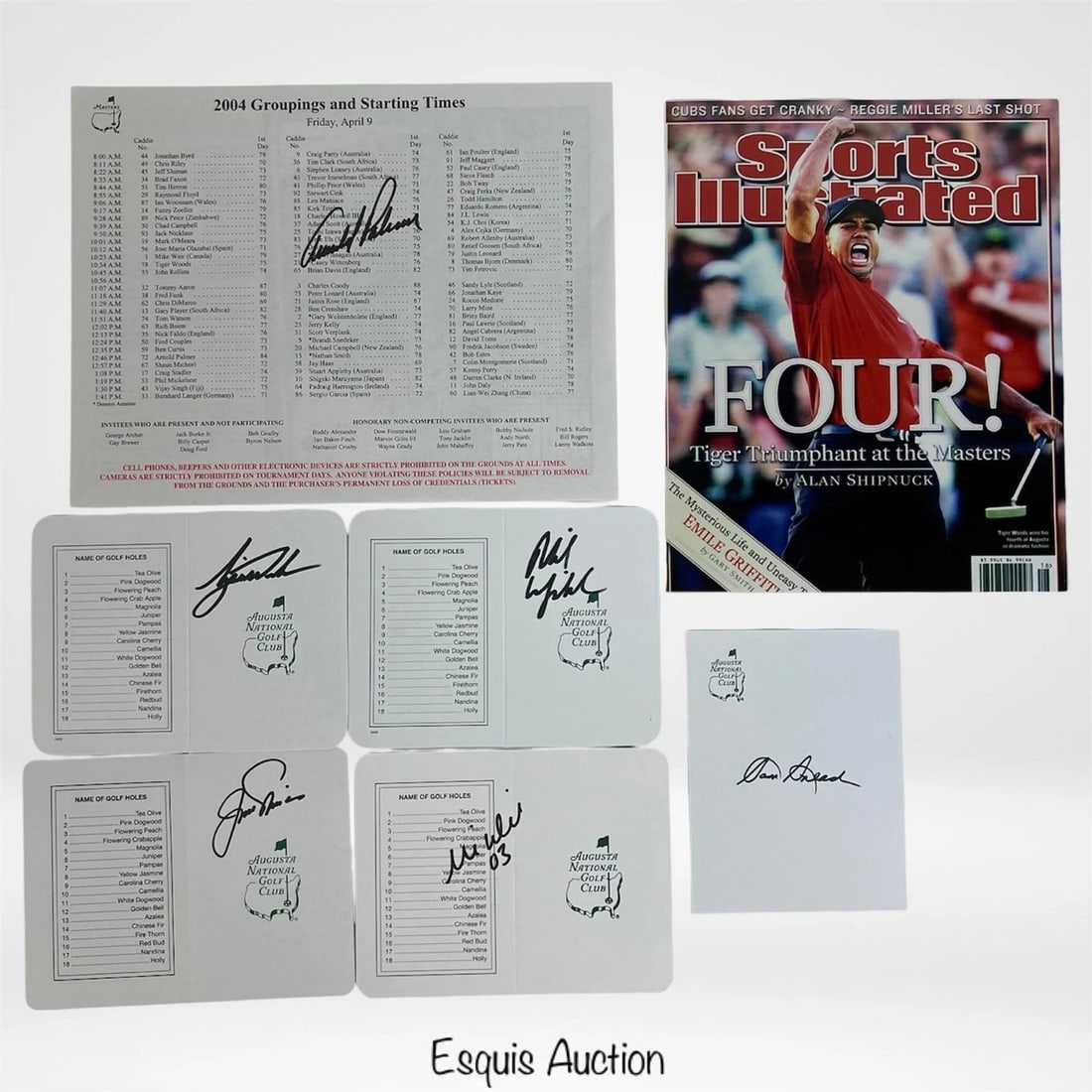Golf Legends Autograph Collection - Woods, Palmer, (1 of 9)