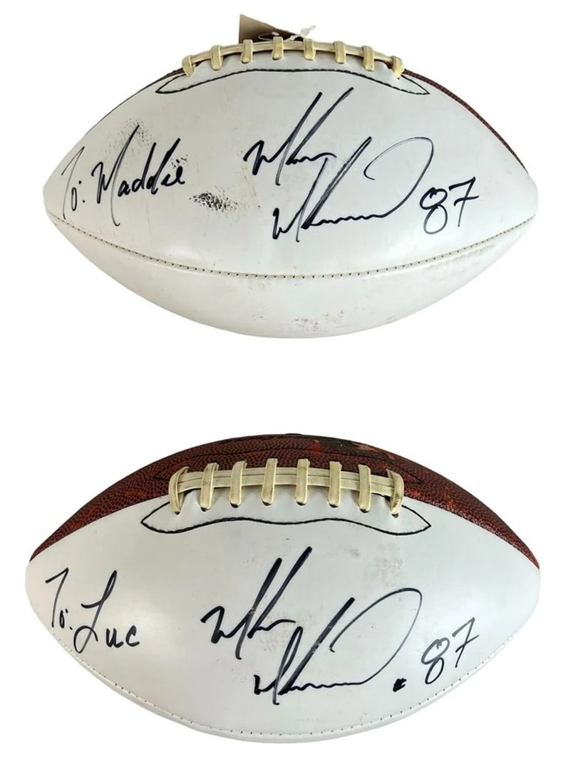 Muhsin Muhammad #87 Autographed Footballs (1 of 3)