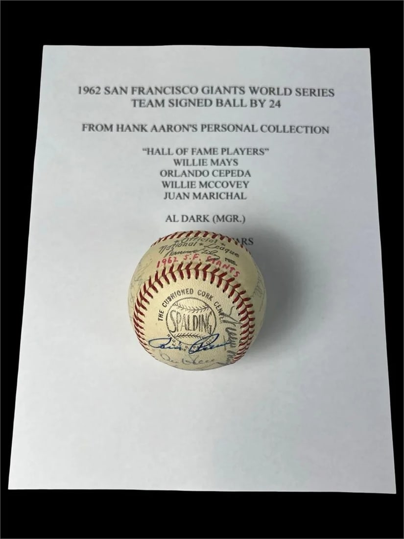 1962 San Francisco Giants Team Signed Ball (1 of 9)