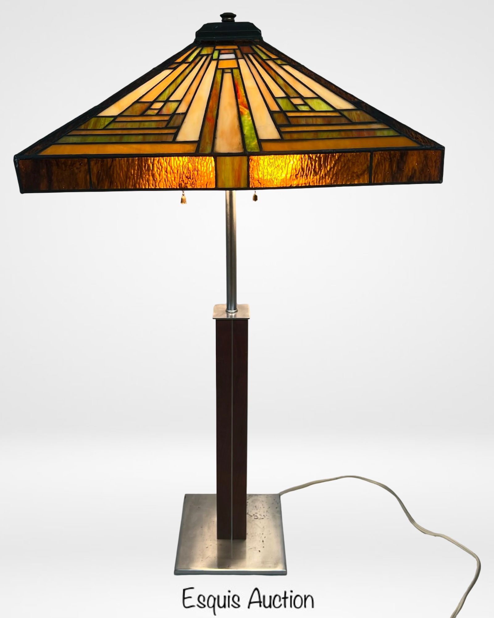 Frank Lloyd Wright-Inspired Stained Glass Lamp (1 of 6)
