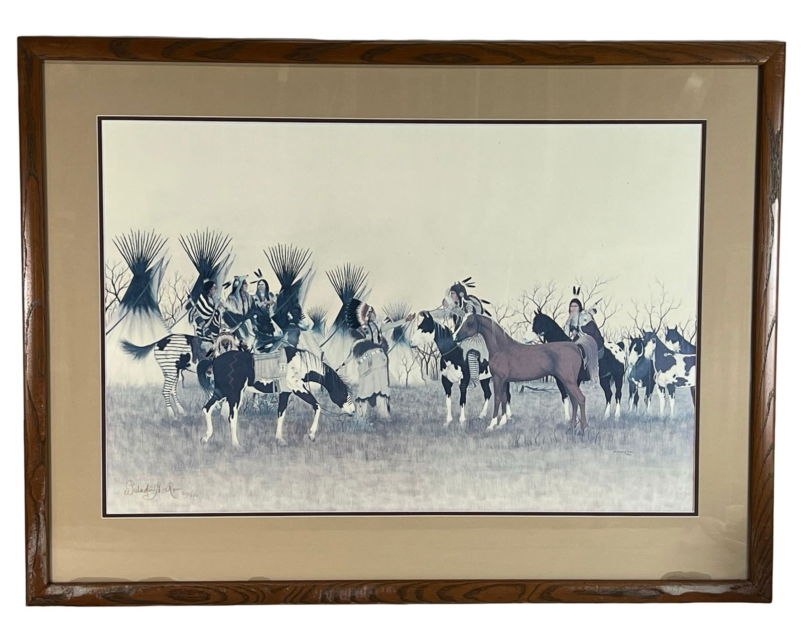Paladine Roye Signed LE Lithograph "Indian Camp" (1 of 3)
