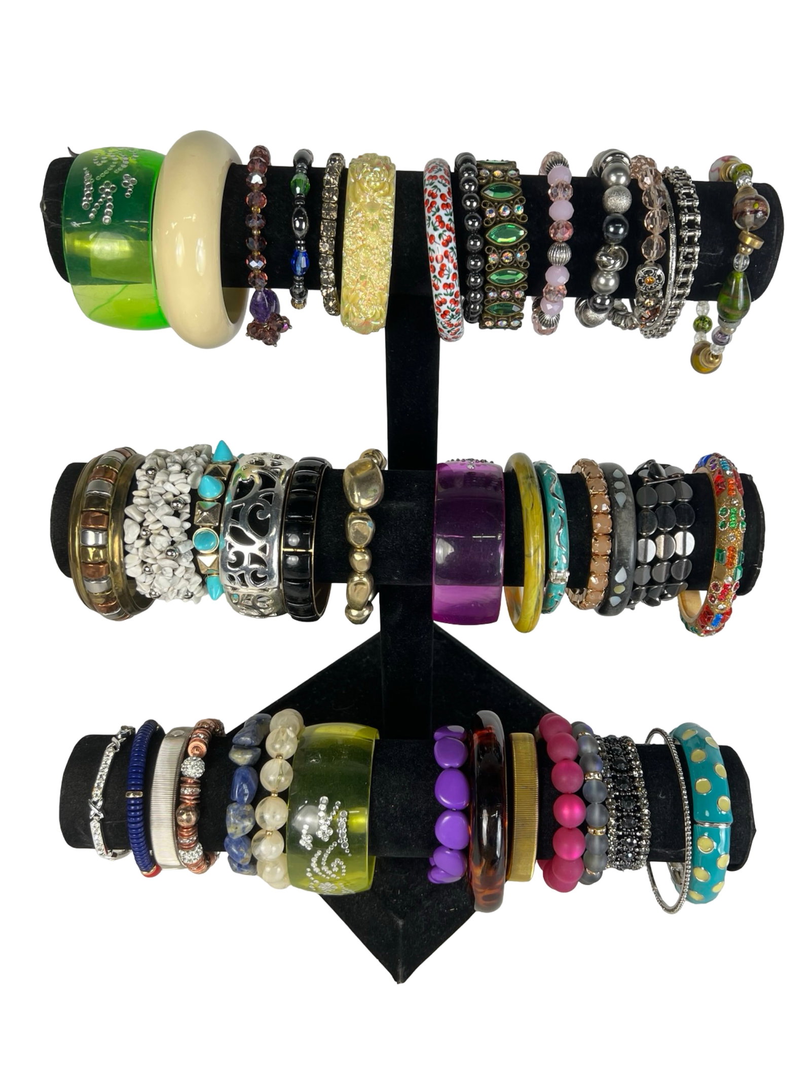 Collection of Lady's Bracelets: Explore a diverse assortment of bracelets, each one offering its own unique style and charm. Display stand is not included.