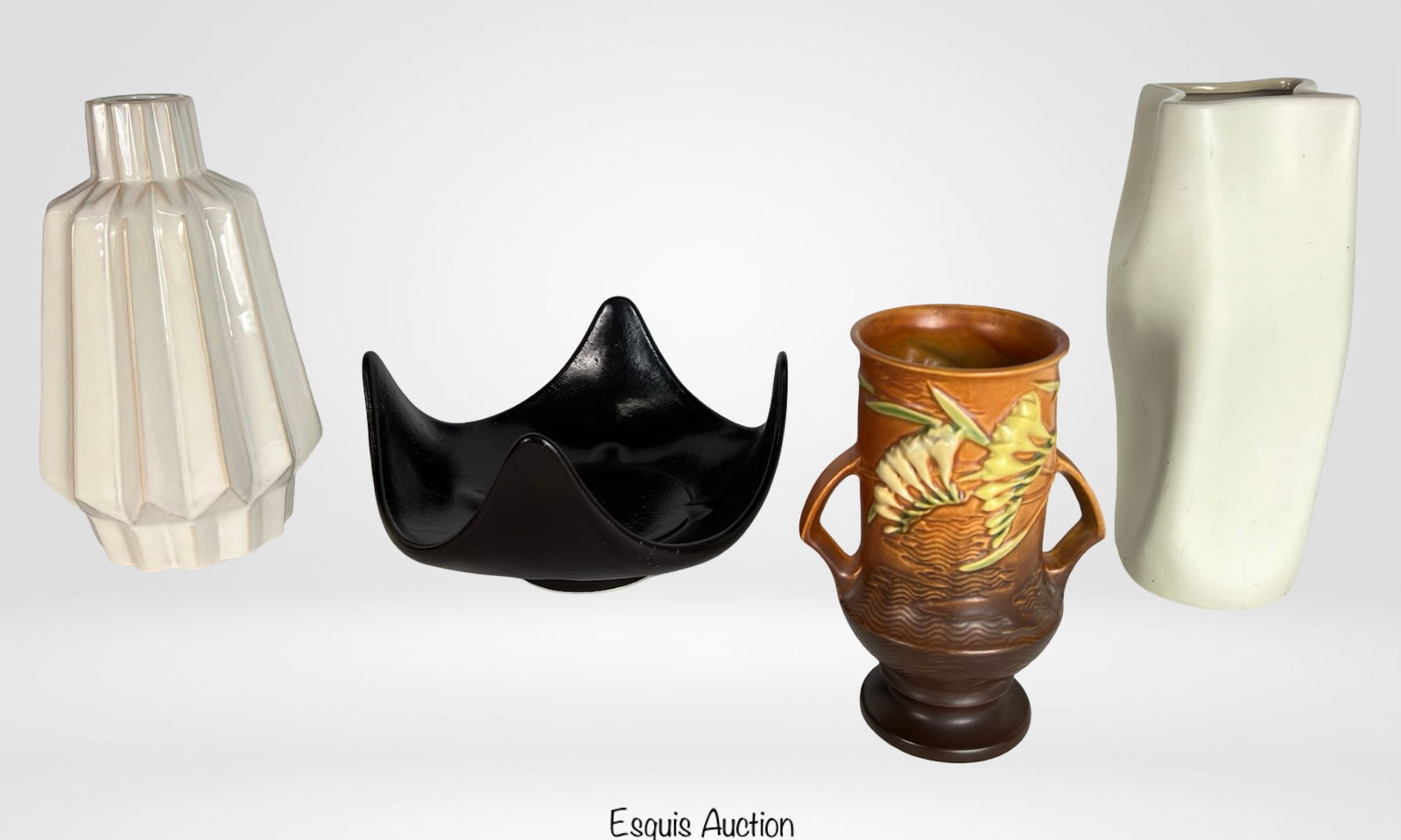 Roseville Freesia Vase, Haeger Bowl & Modernist Va (1 of 6)