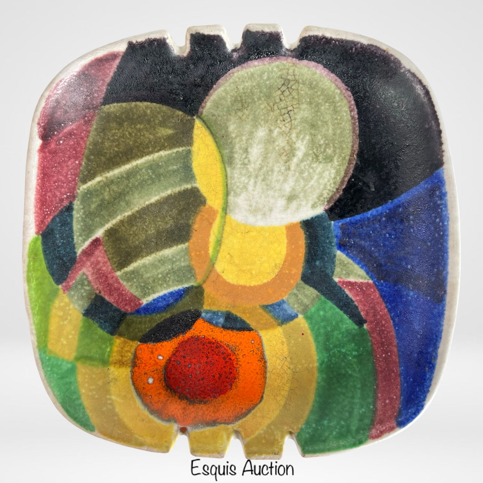 Raymor MCM  Abstract Chamotte Clay Ashtray Fantoni (1 of 3)