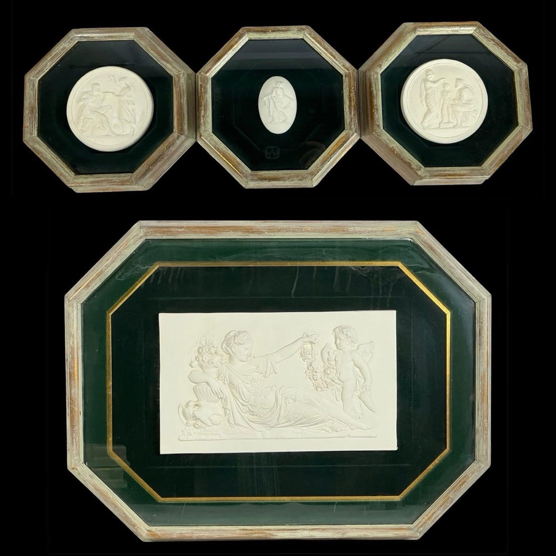 Neoclassical Bas-Relief Style Plaster Art Panels (1 of 4)
