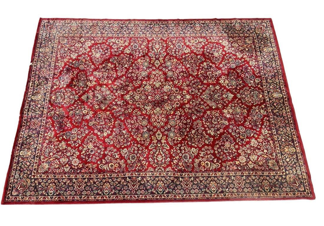 Kismet Red Sarouk Wool Rug - 9'10" x 13'5" (1 of 4)