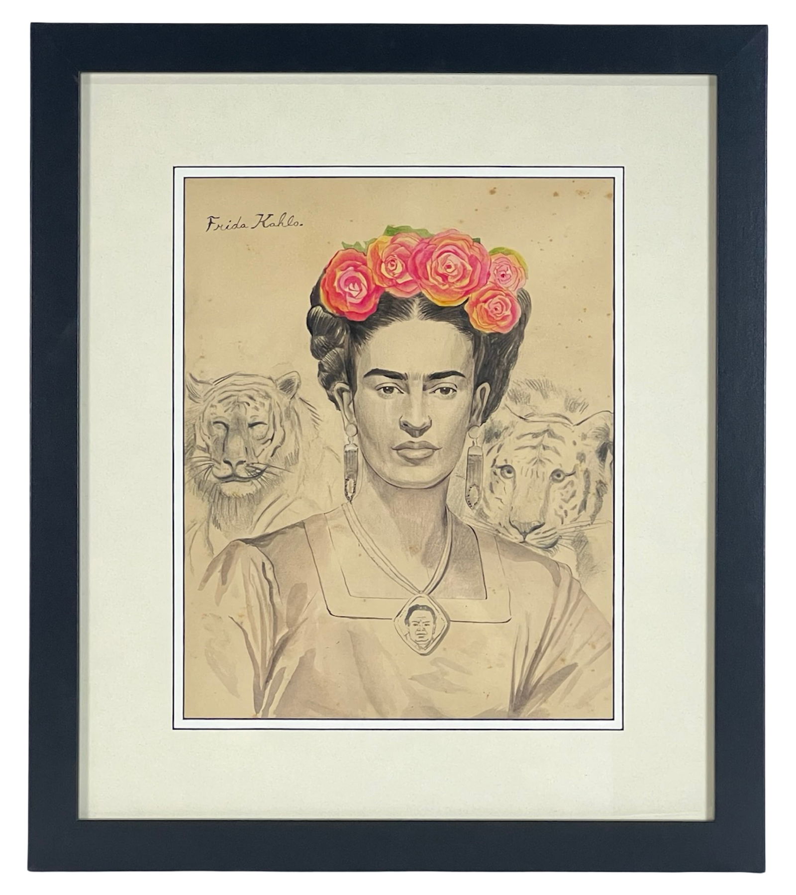 Portrait Drawing in the Manner of Frida Kahlo (1 of 4)