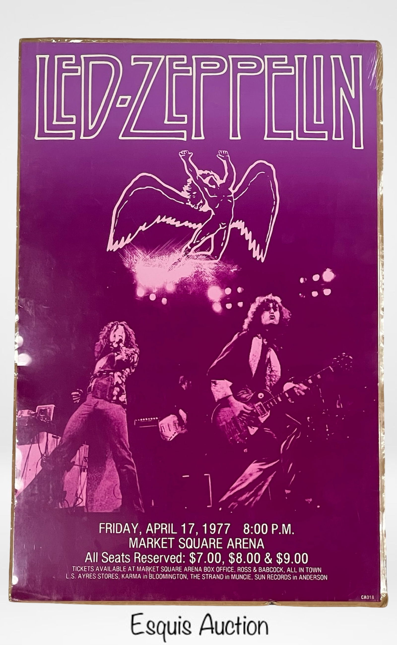 Led Zeppelin Market Square Arena Concert Poster 77 (1 of 2)