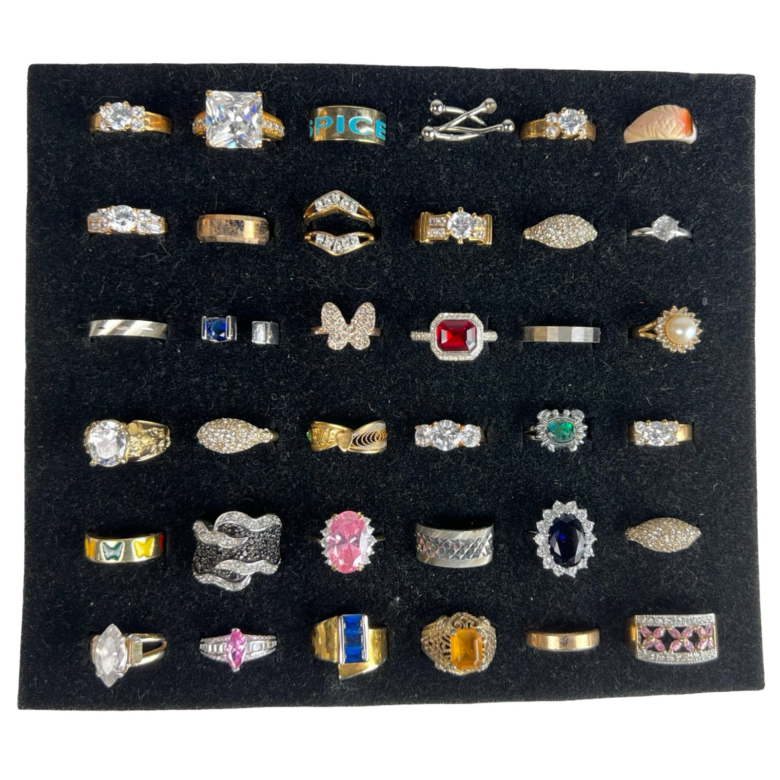 Elegance for Every Finger- Collection of Rings: Indulge in the allure of elegant adornments with this exquisite Collection of 36 Various Rings. From timeless classics to contemporary statements, this assortment caters to diverse tastes, offering a 