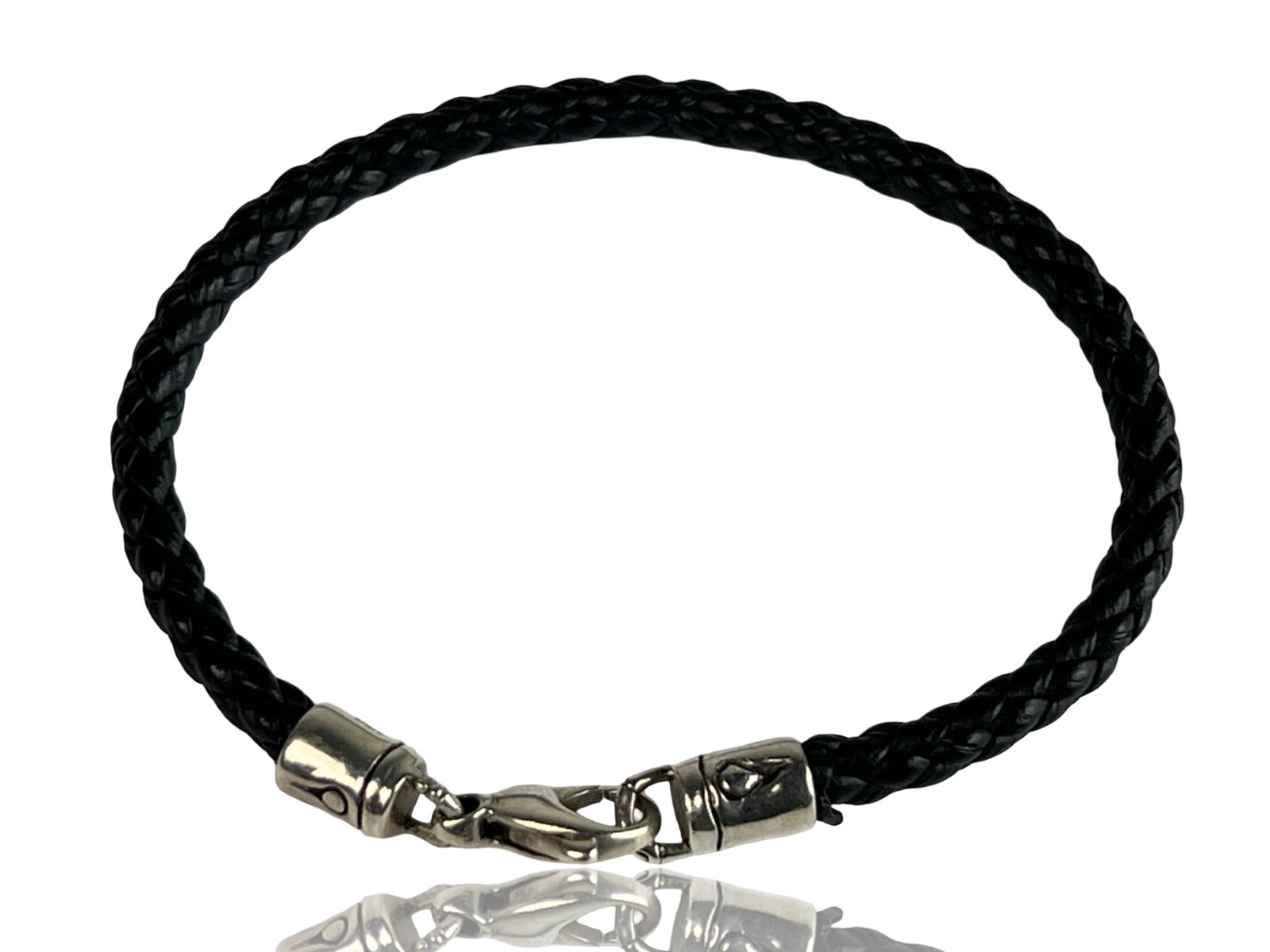 John Hardy Sterling Silver & Leather Bracelet (1 of 4)