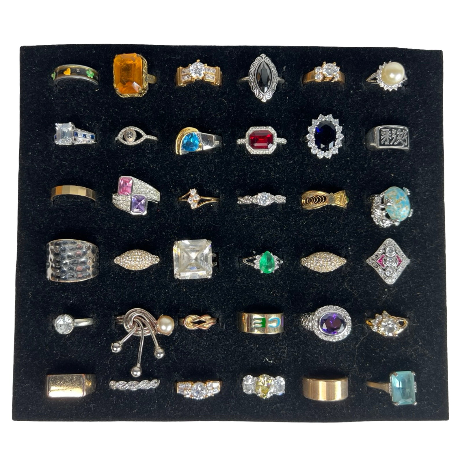 Elegance for Every Finger- Collection of Rings: Indulge in the allure of elegant adornments with this exquisite Collection of 36 Various Rings. From timeless classics to contemporary statements, this assortment caters to diverse tastes, offering a 