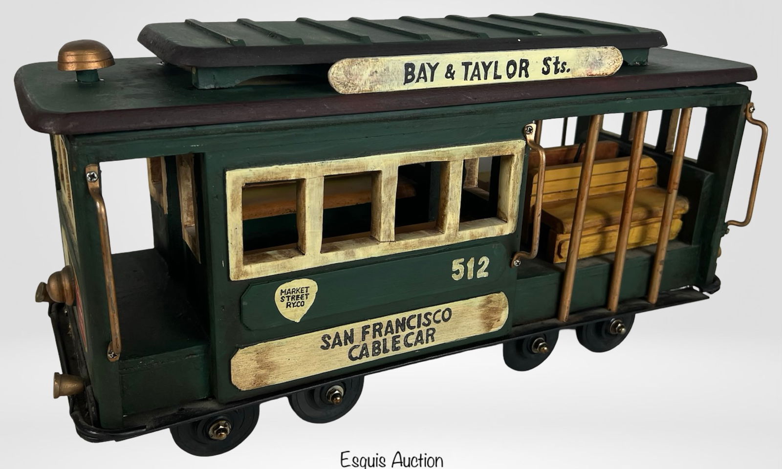 Vintage San Francisco Cable Car Trolley Wood Model (1 of 4)