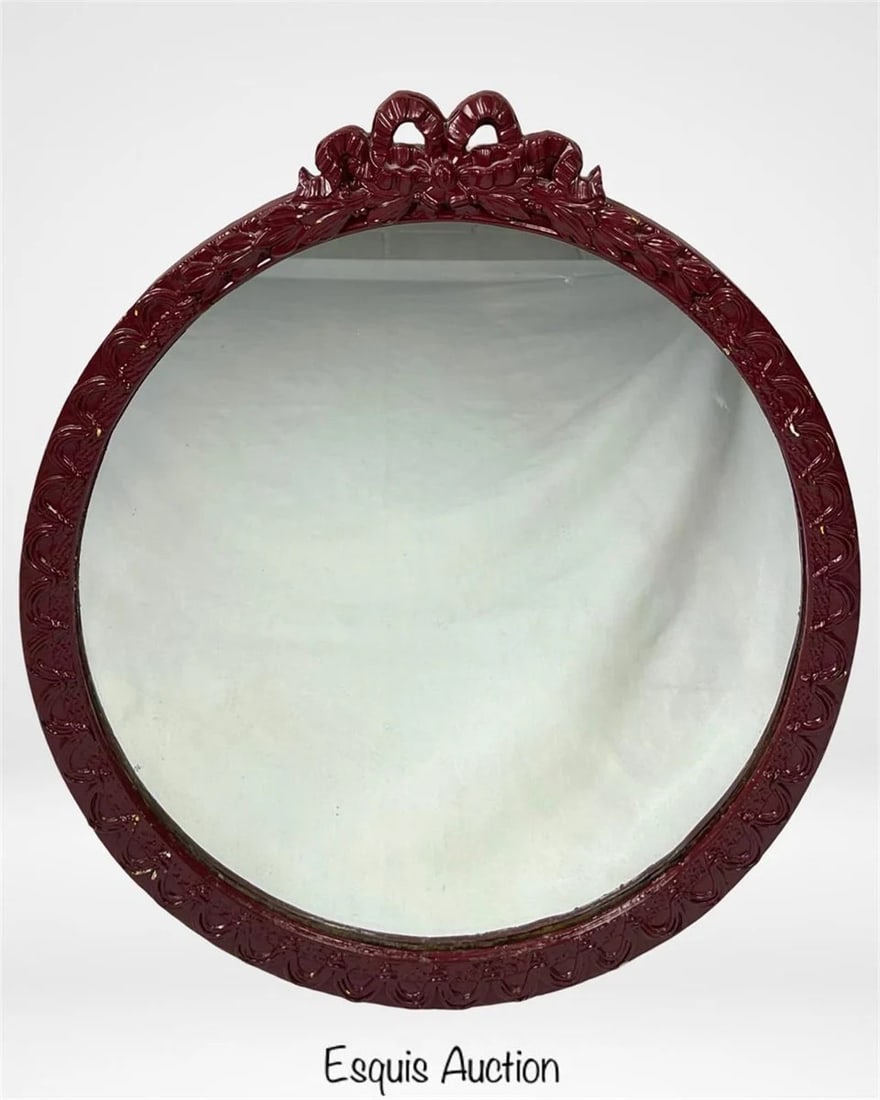 Rococo Red Ribbon Wall Mirror (1 of 3)