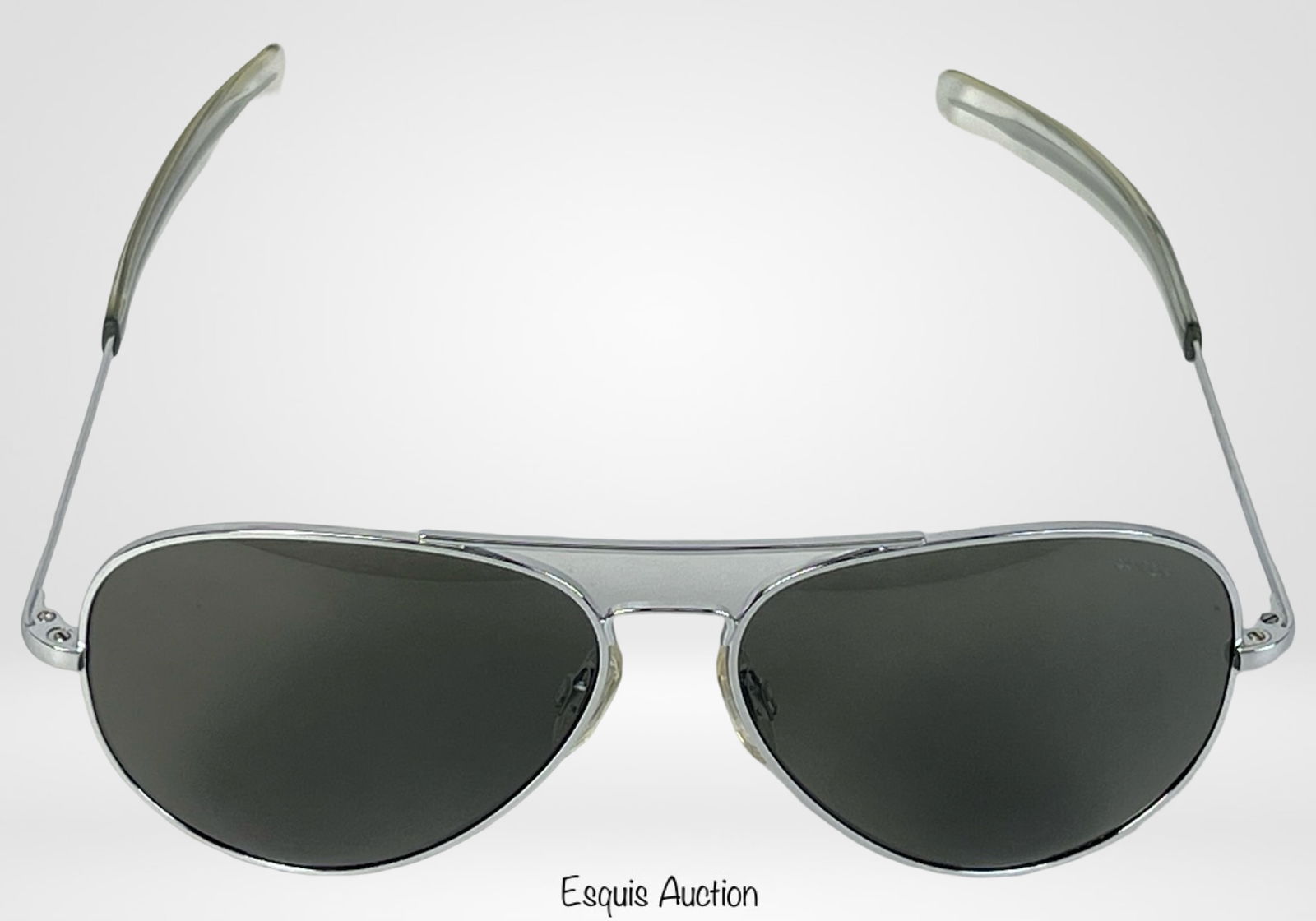 Randolph Engineering Concorde CR125 Sunglasses: Premium Randolph Engineering Concorde CR125 sunglasses, crafted in the USA, featuring a sleek bright chrome finish with the brand's signature teardrop aviator lens shape. Designed with dark, glare-red