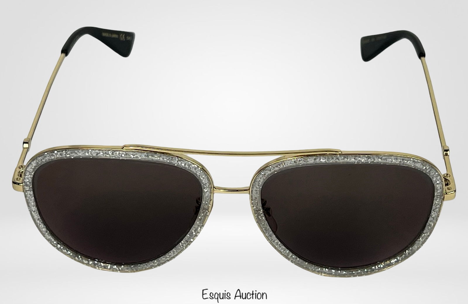Gucci Aviator Sunglasses Crystal-Embellished Frame (1 of 6)