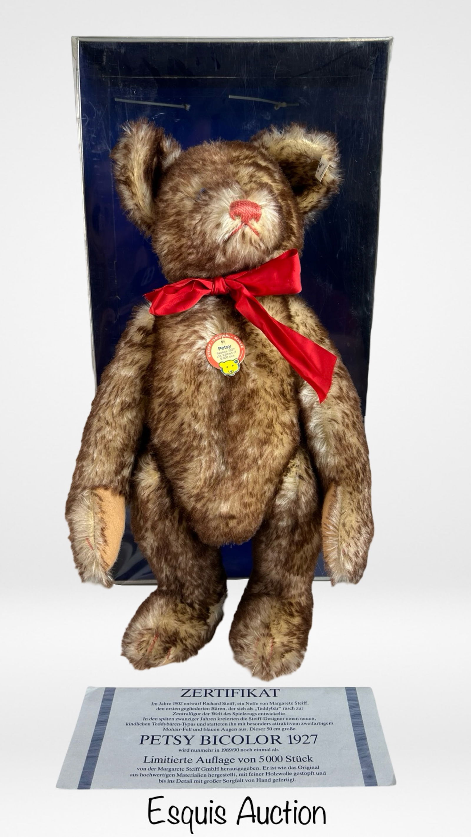 1989  Steiff Petsy Bicolor 1927 Mohair Teddy Bear (1 of 6)