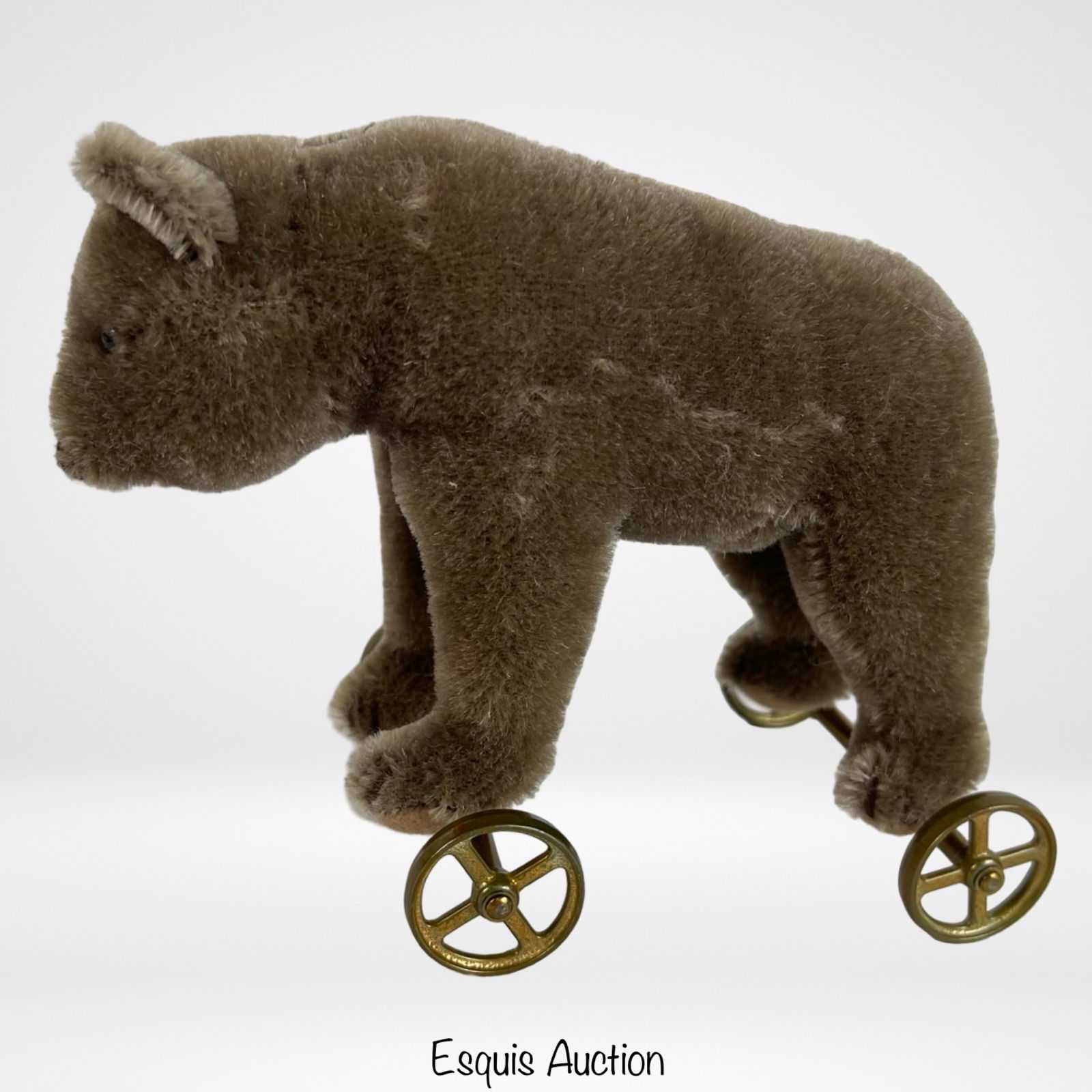 Steiff Mohair Bear on Wheels - 1904 Replica Toy (1 of 5)
