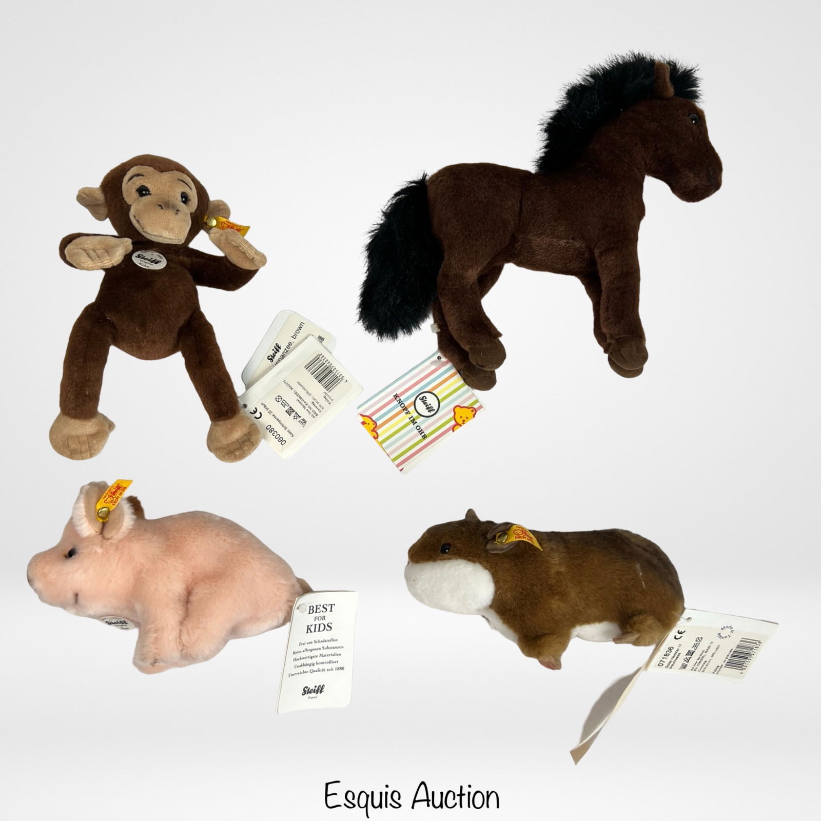 Set of 4 Steiff Plush Animals with Original Tags (1 of 4)