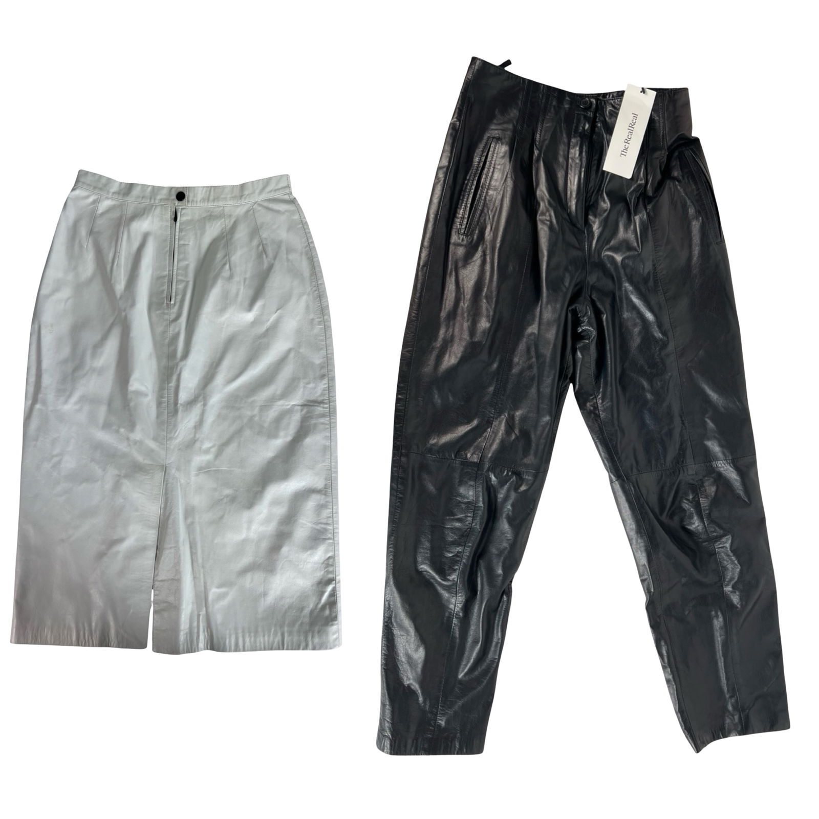 Women's Genuine Leather Skirt & Pants Set (1 of 6)