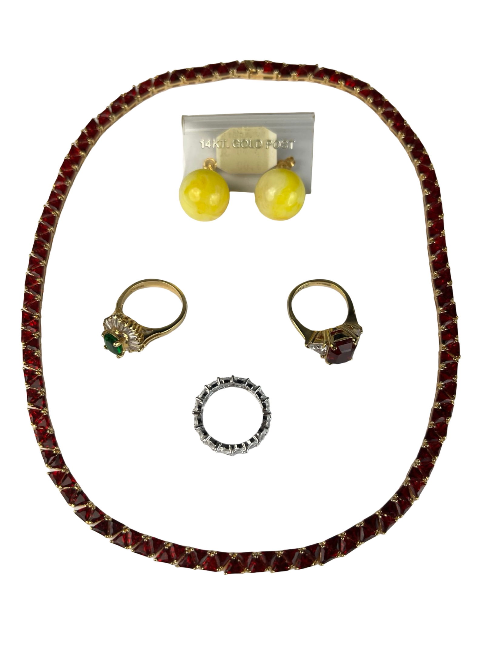 Sterling Silver & 14k Gold Jewelry- Necklace, Ring (1 of 6)