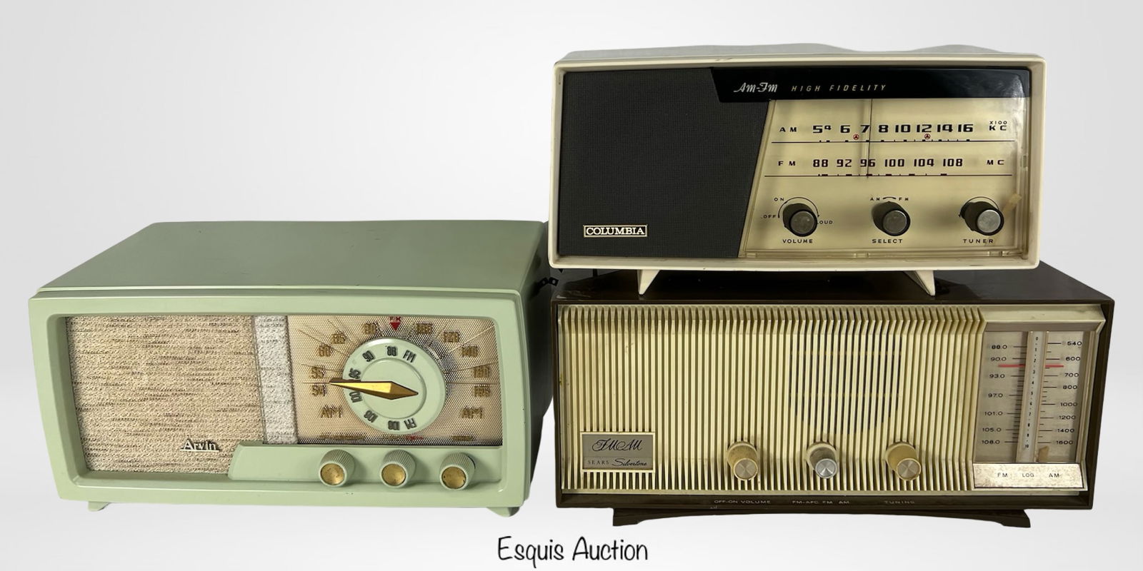 Group of 3 Vintage Radios- Columbia, Arvin, Silve (1 of 5)