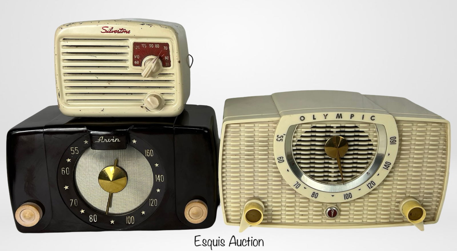 1940's-50's Tube Radios- Olympic, Silvertone, Arvi (1 of 8)