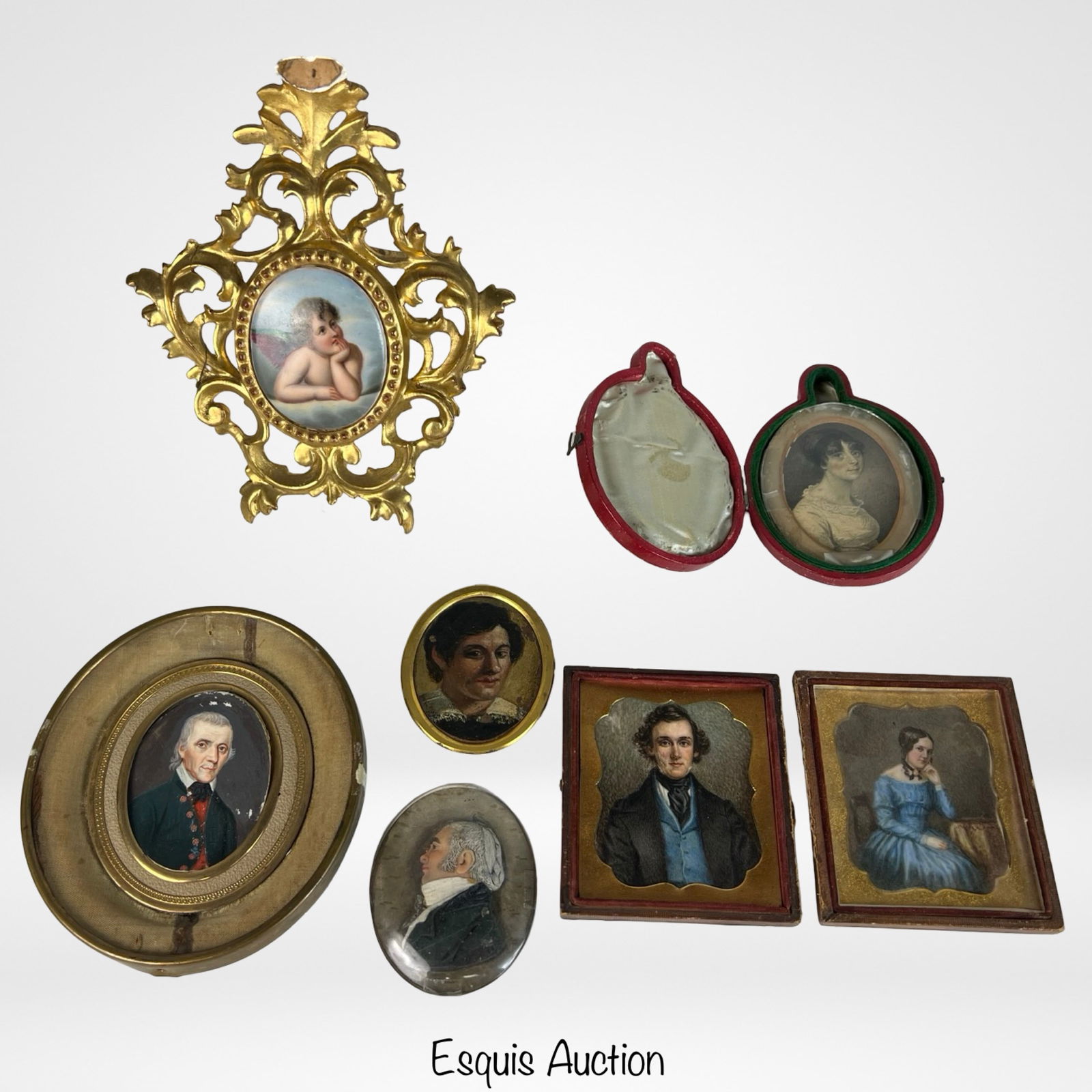 Collection of 19th Century Portrait Miniatures (1 of 6)