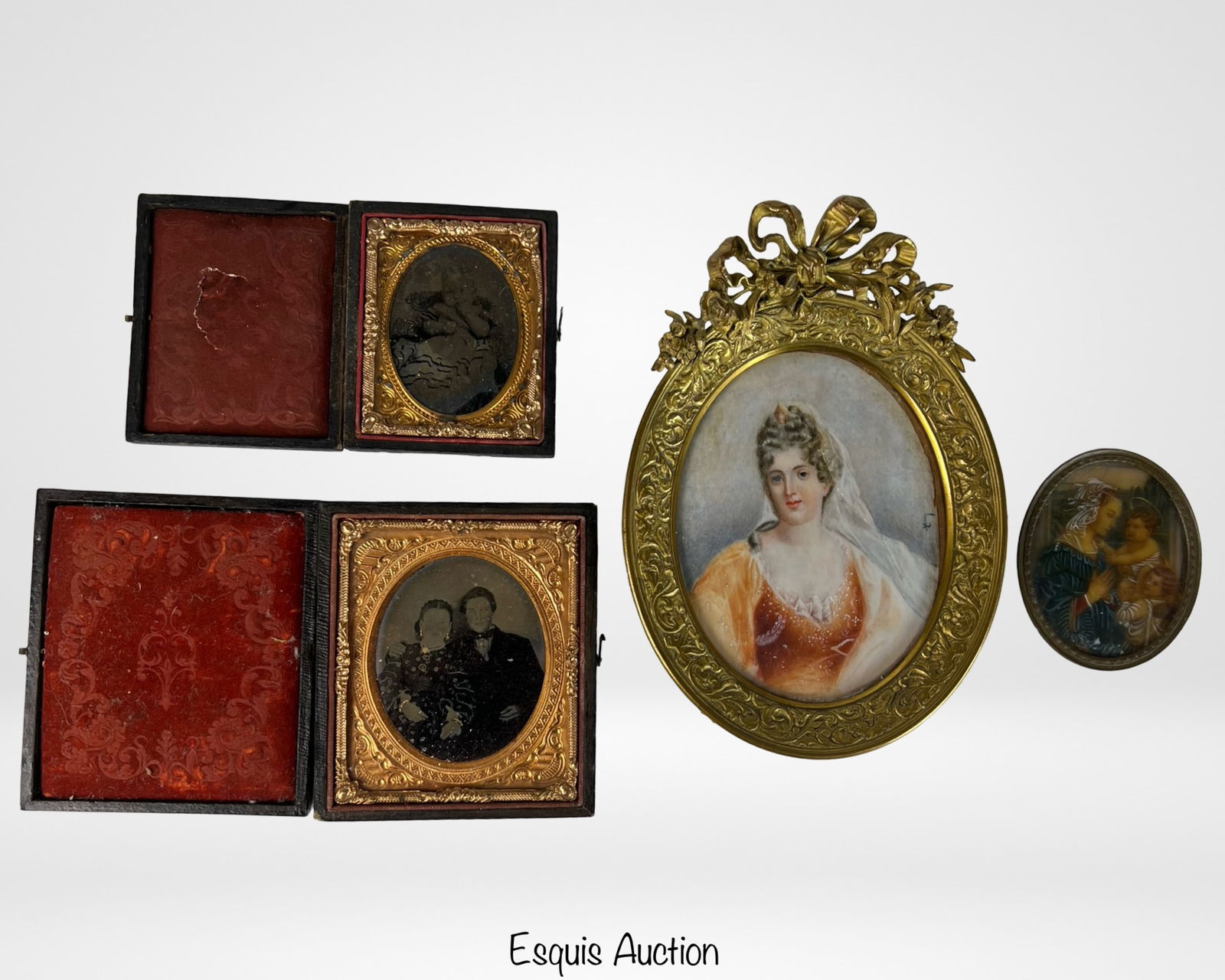 Antique Portrait Miniatures & Early Tintype Images (1 of 8)