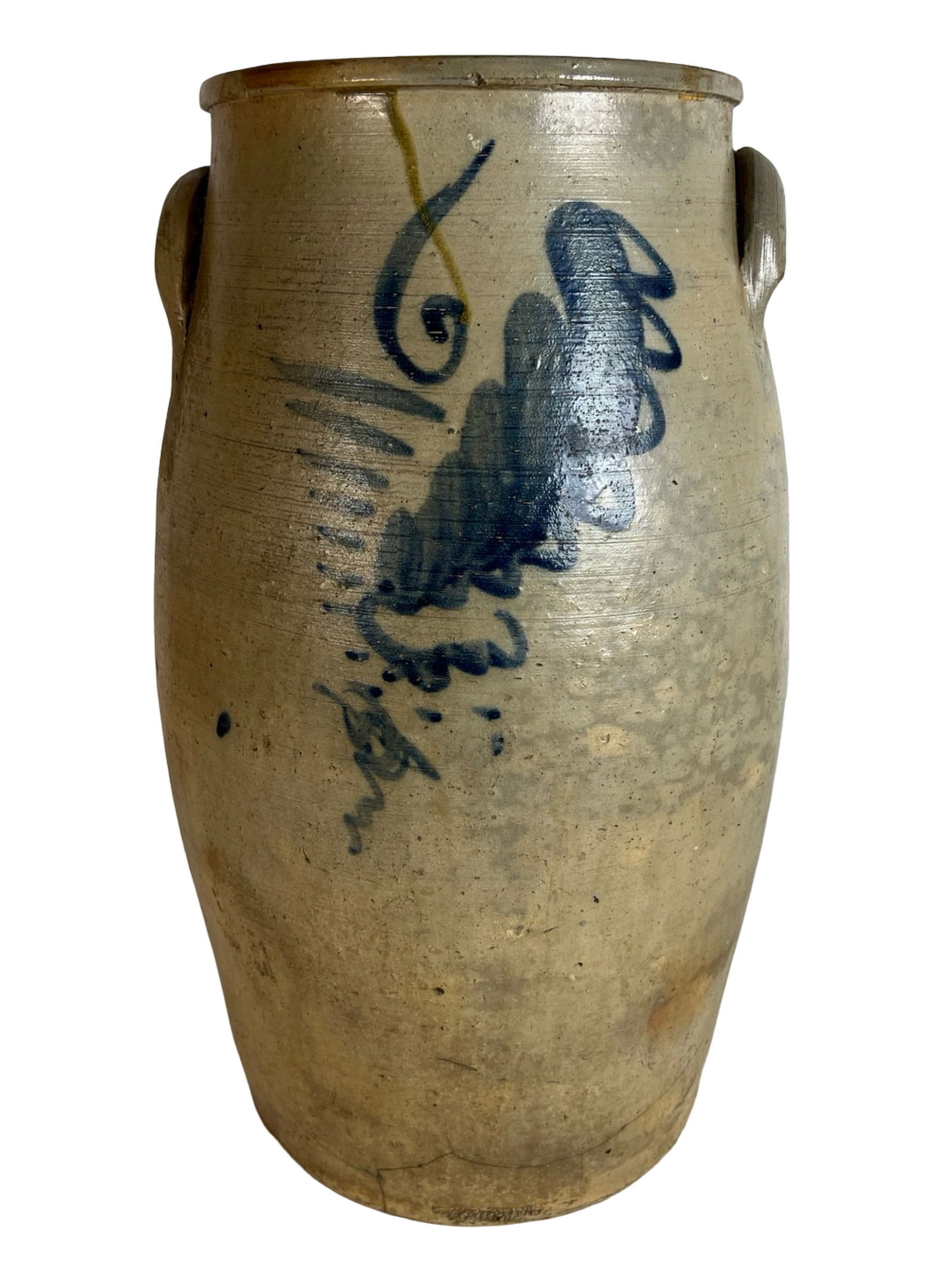 Antique Stoneware Butter Churn Crock - Cobalt Blue (1 of 5)