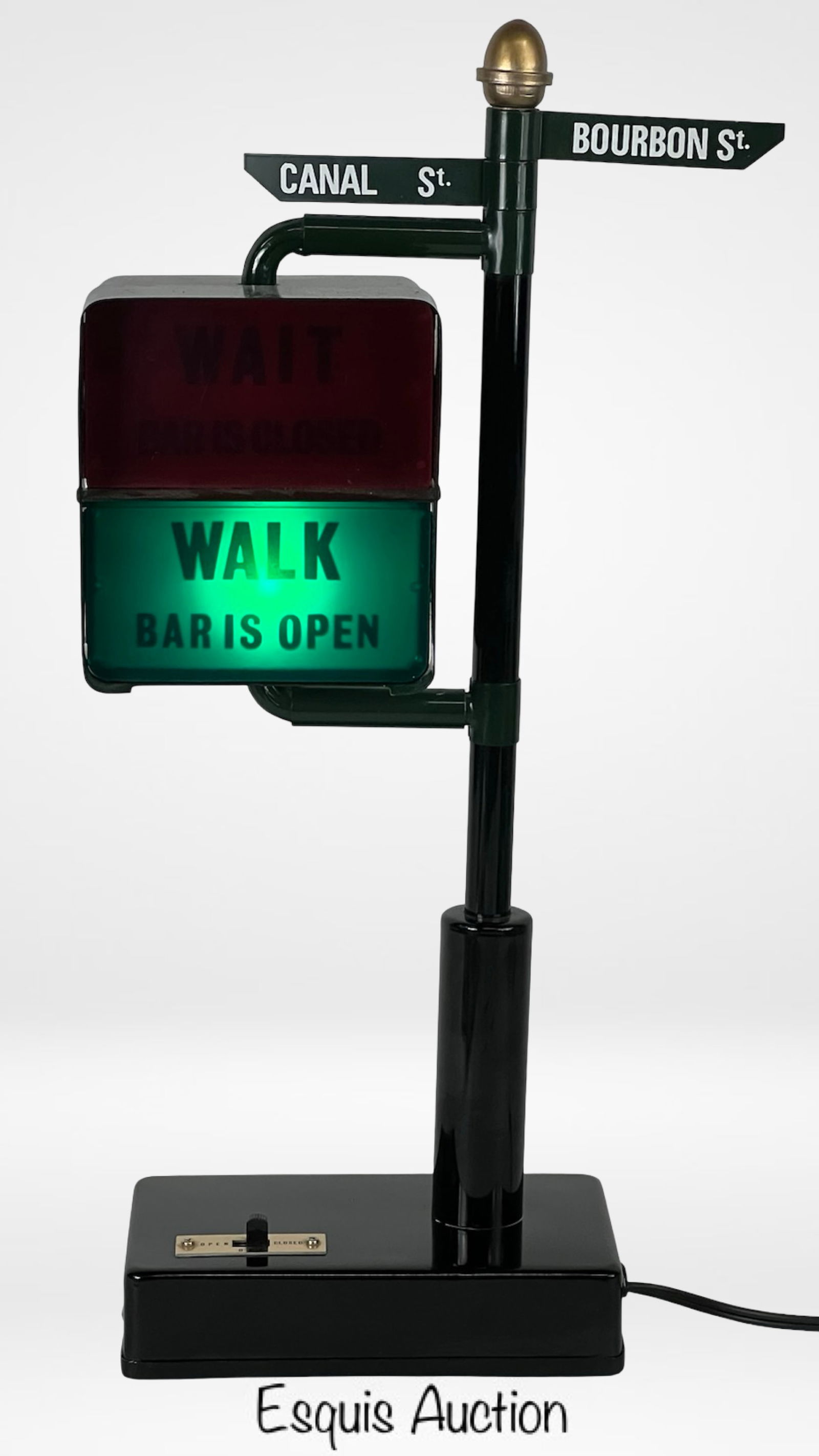 Vintage New Orleans B & BBQ Pedestrian Bar Lamp (1 of 4)