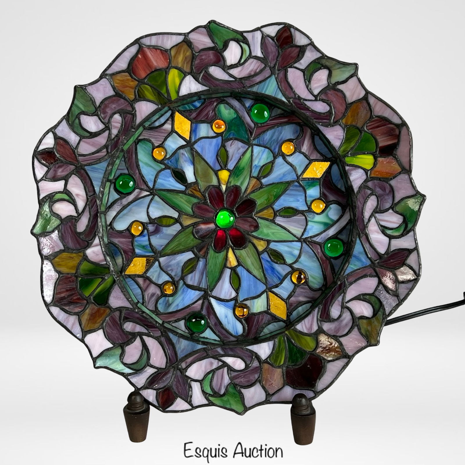 Tiffany-Style Stained Glass Lighted Art Panel (1 of 4)