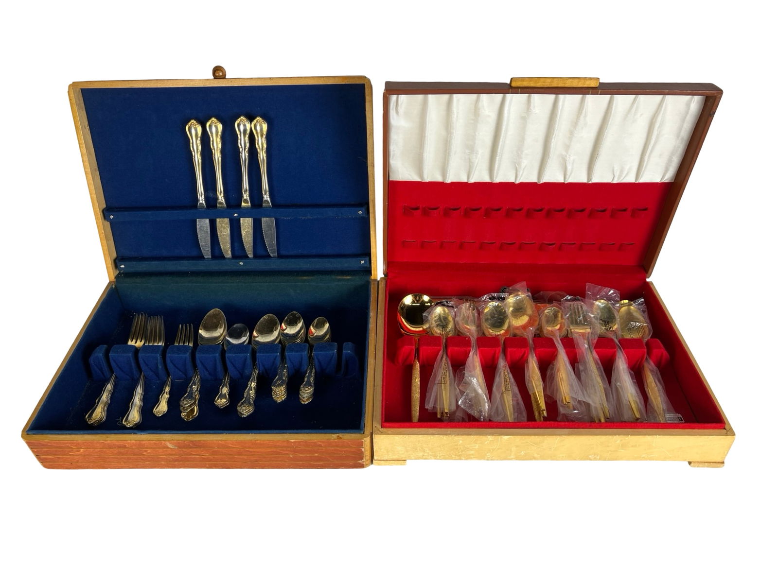 Two Gold Tone Flatware Sets- Florentine and Walco (1 of 6)