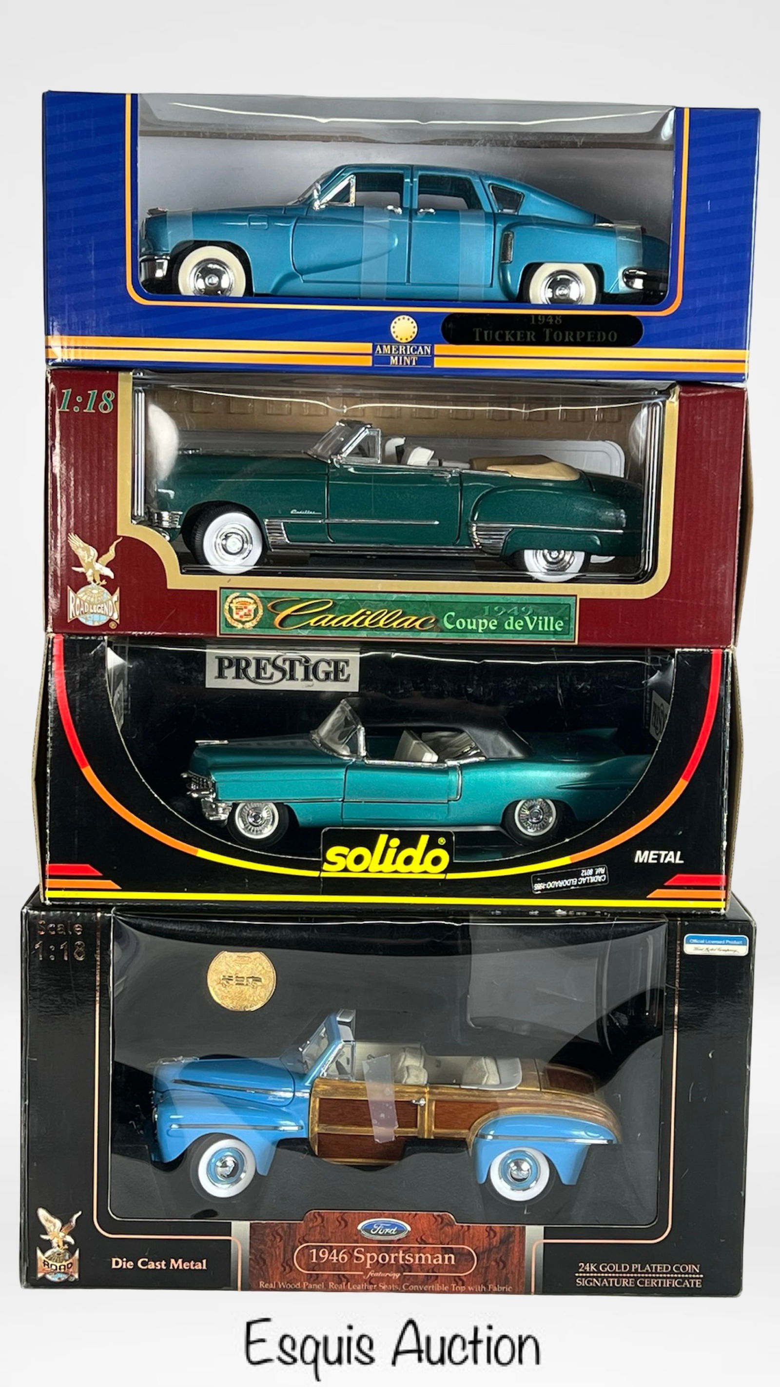 Set of Four 1:18 Scale Die-Cast Model Cars (1 of 3)