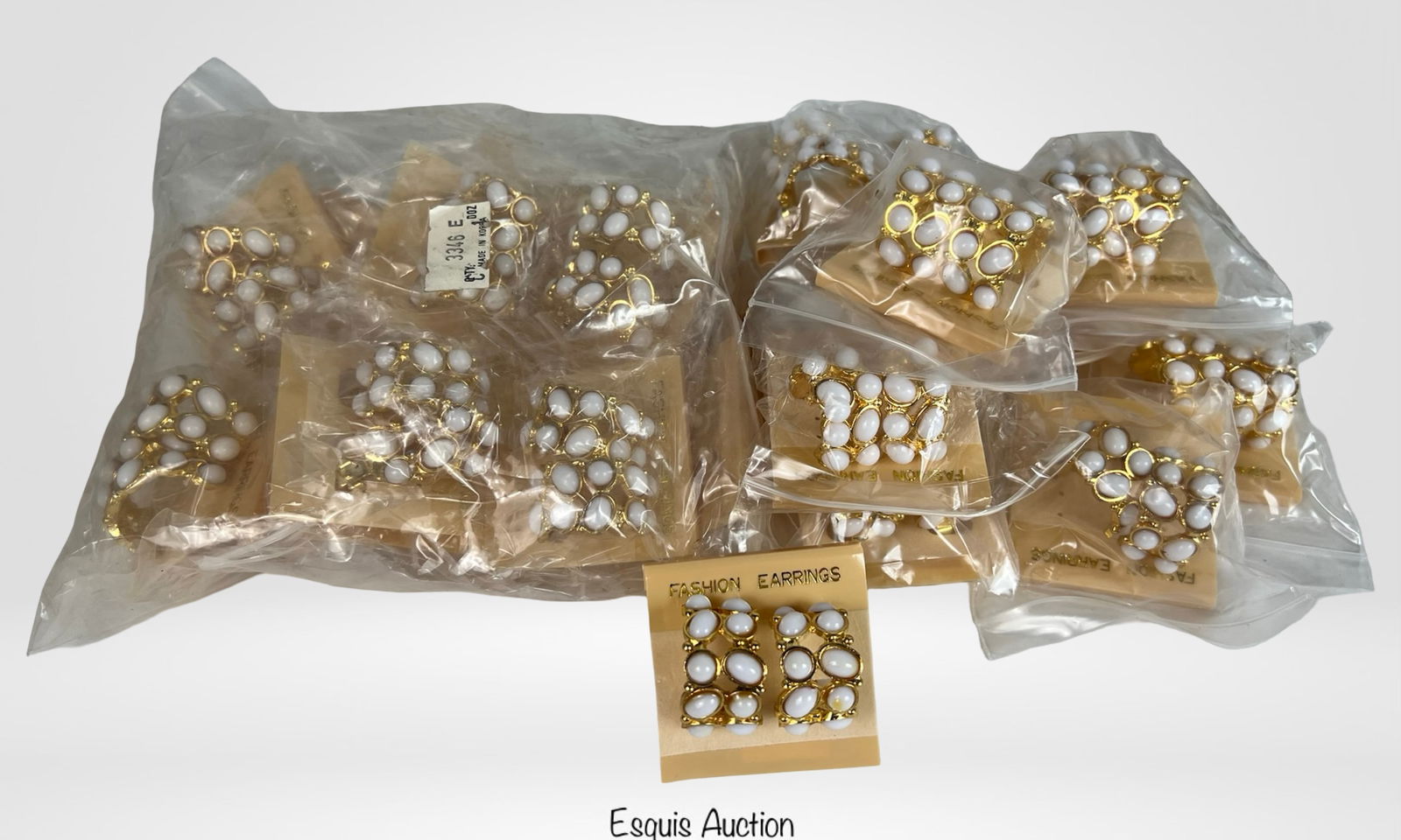 Two Dozen New Gold-Tone Costume Jewelry Earrings (1 of 1)