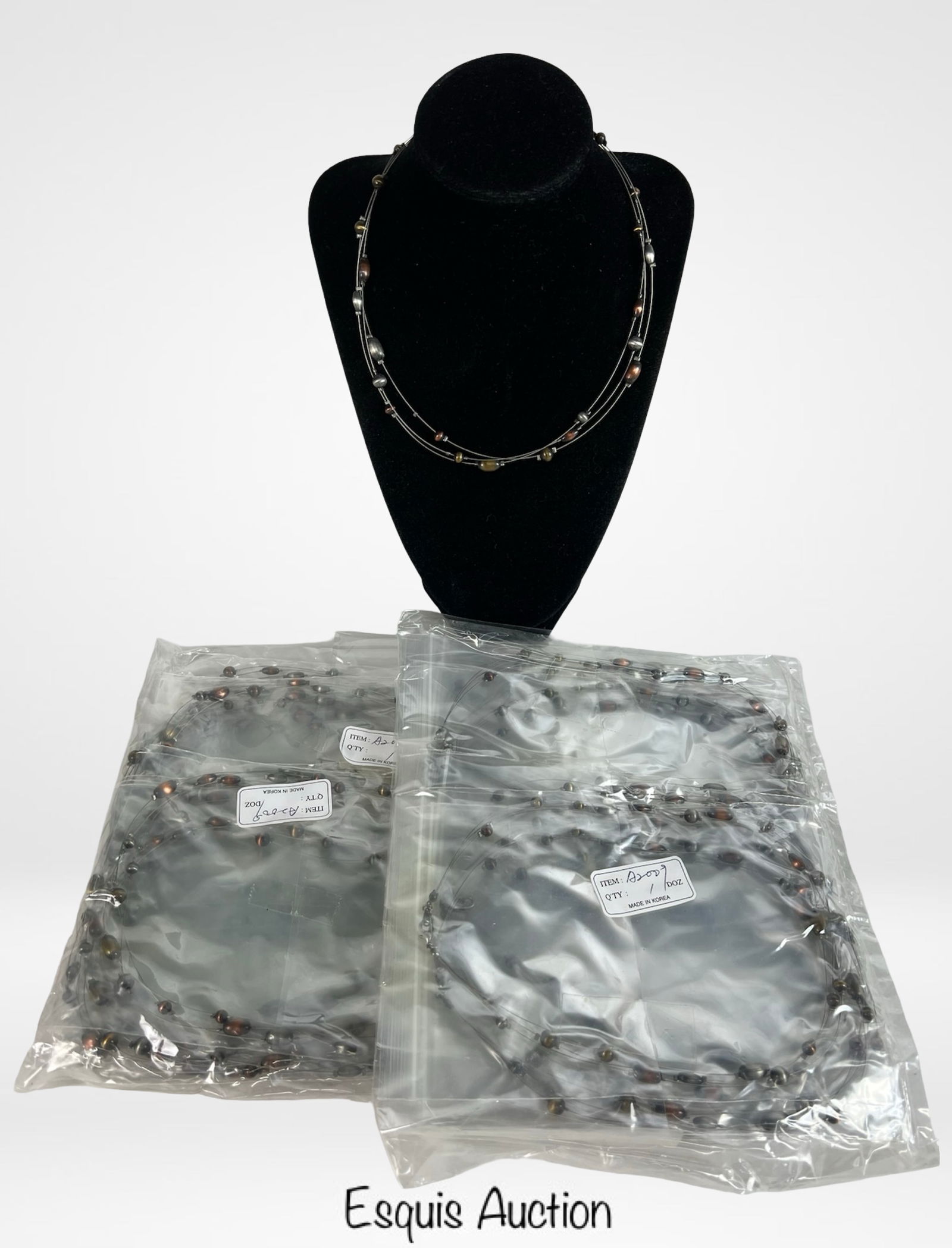 Lot of Two Dozen Multi-Strand Bead Necklaces (1 of 1)