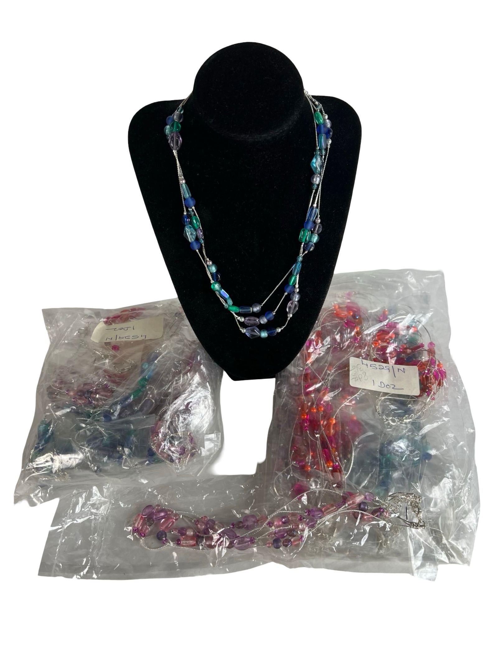 Lot of 24 Multi-Color Beaded Fashion Necklaces (1 of 1)