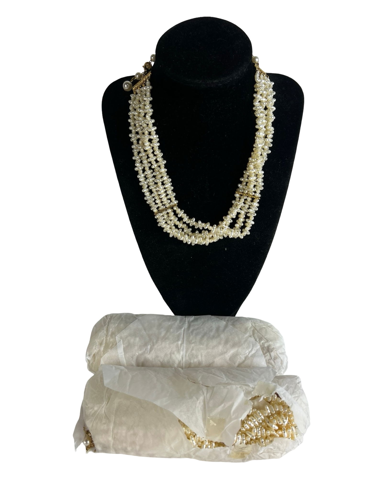 New  Faux Pearl Multi-Strand Statement Necklaces (1 of 1)