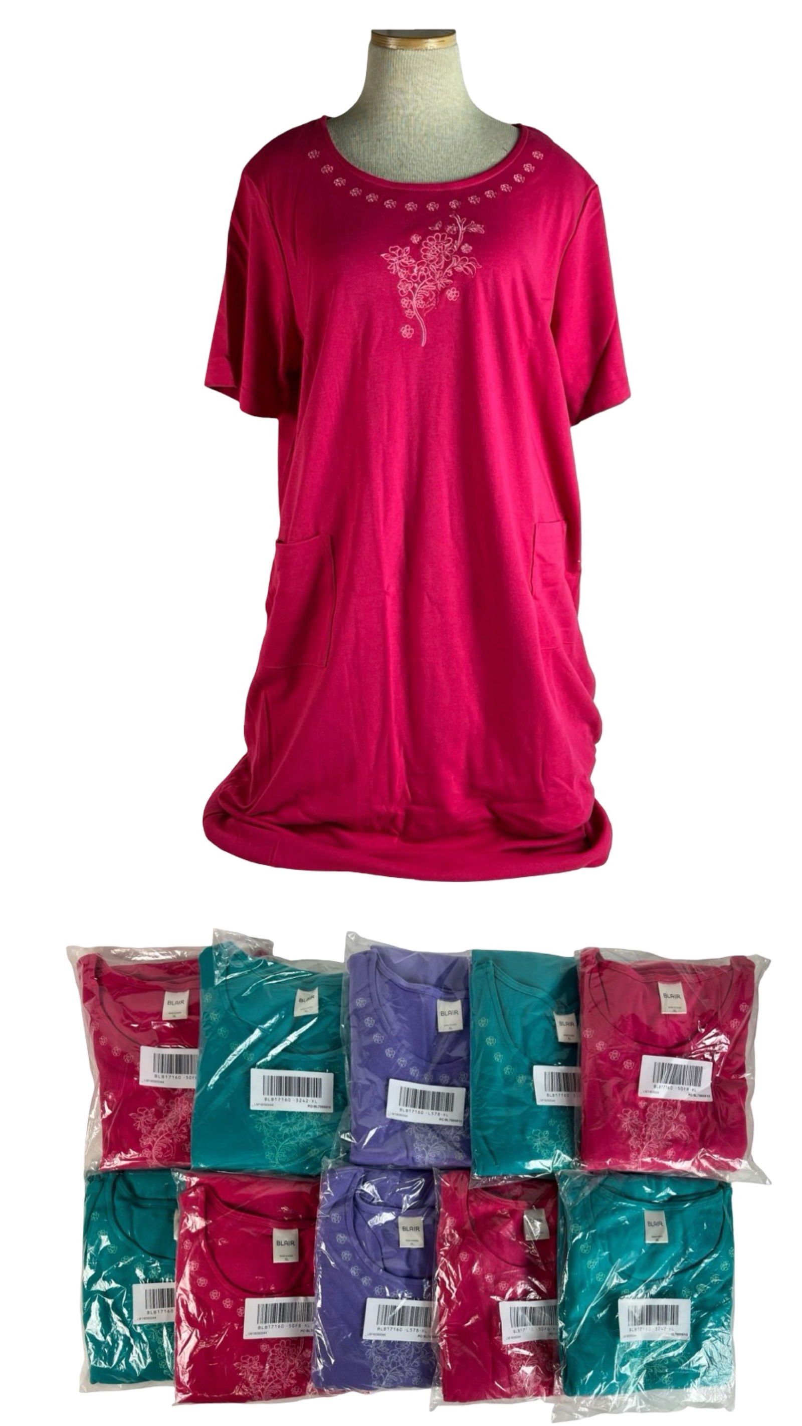 Blair Women's Floral Print Lounge Tunics - Size XL (1 of 3)