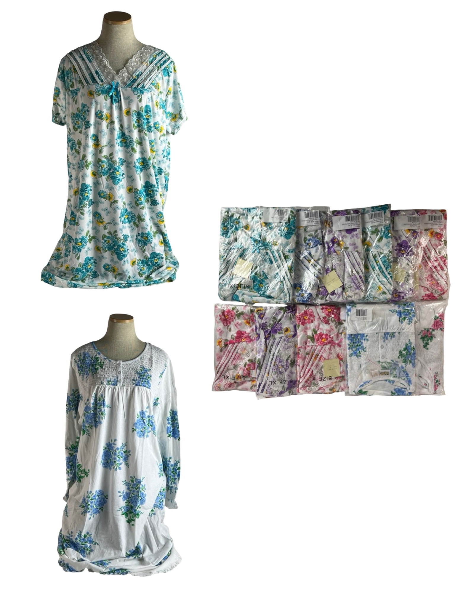 Lot of 11 Floral Print Nightgowns xl (1 of 4)
