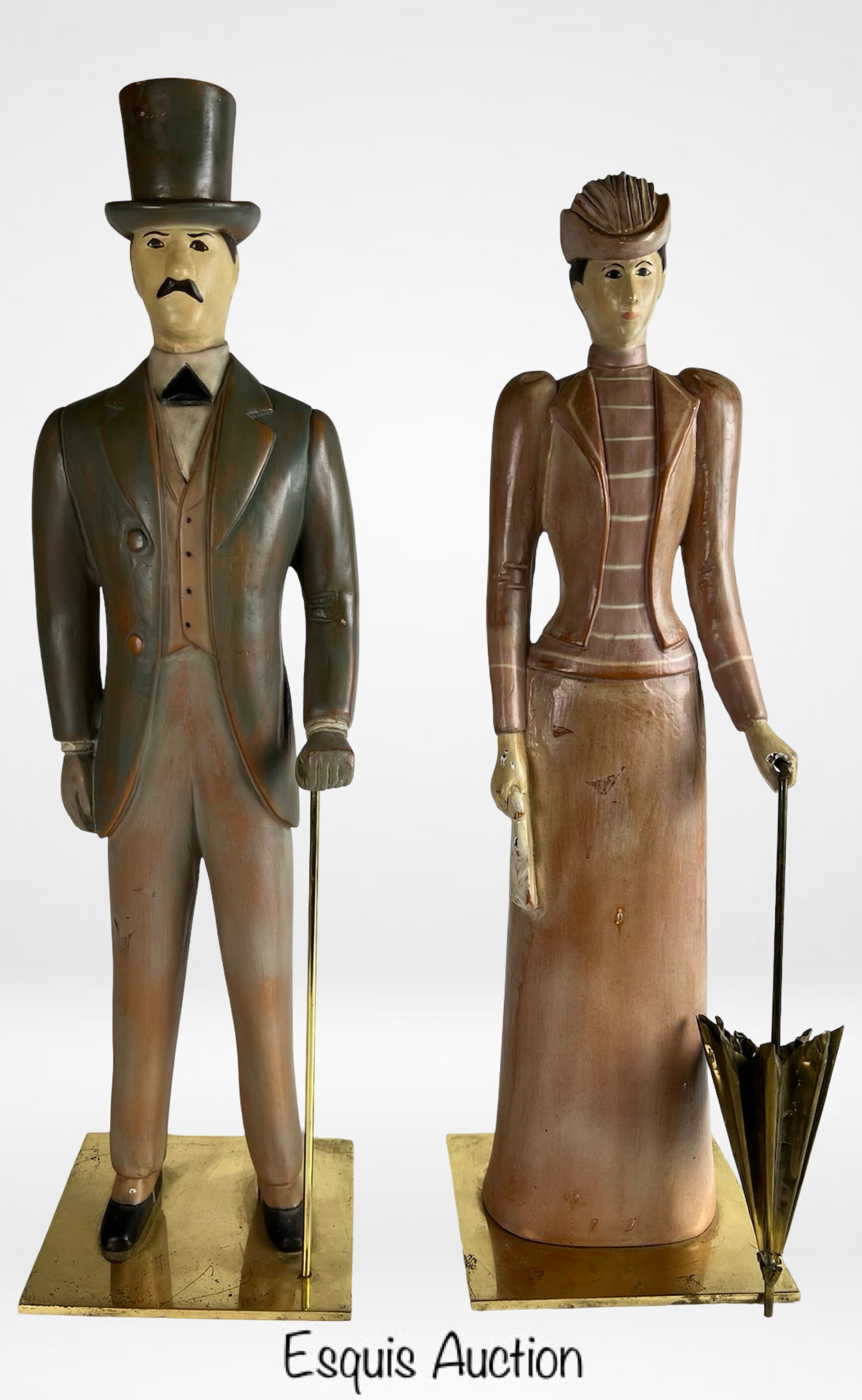 Victorian Gentleman & Lady Store Display Statues (1 of 5)