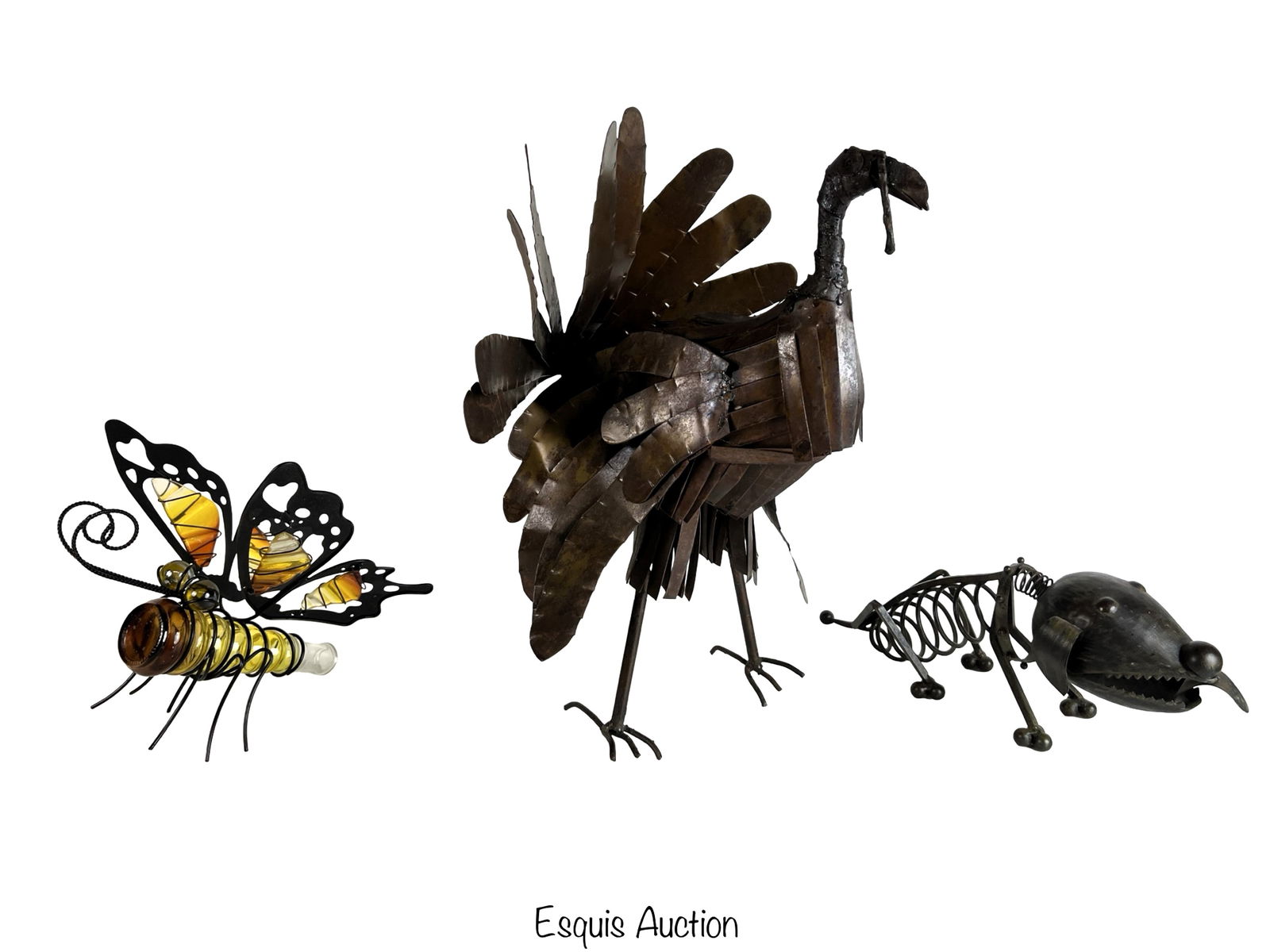 Large Metal Turkey Sculpture & Garden Animals (1 of 7)