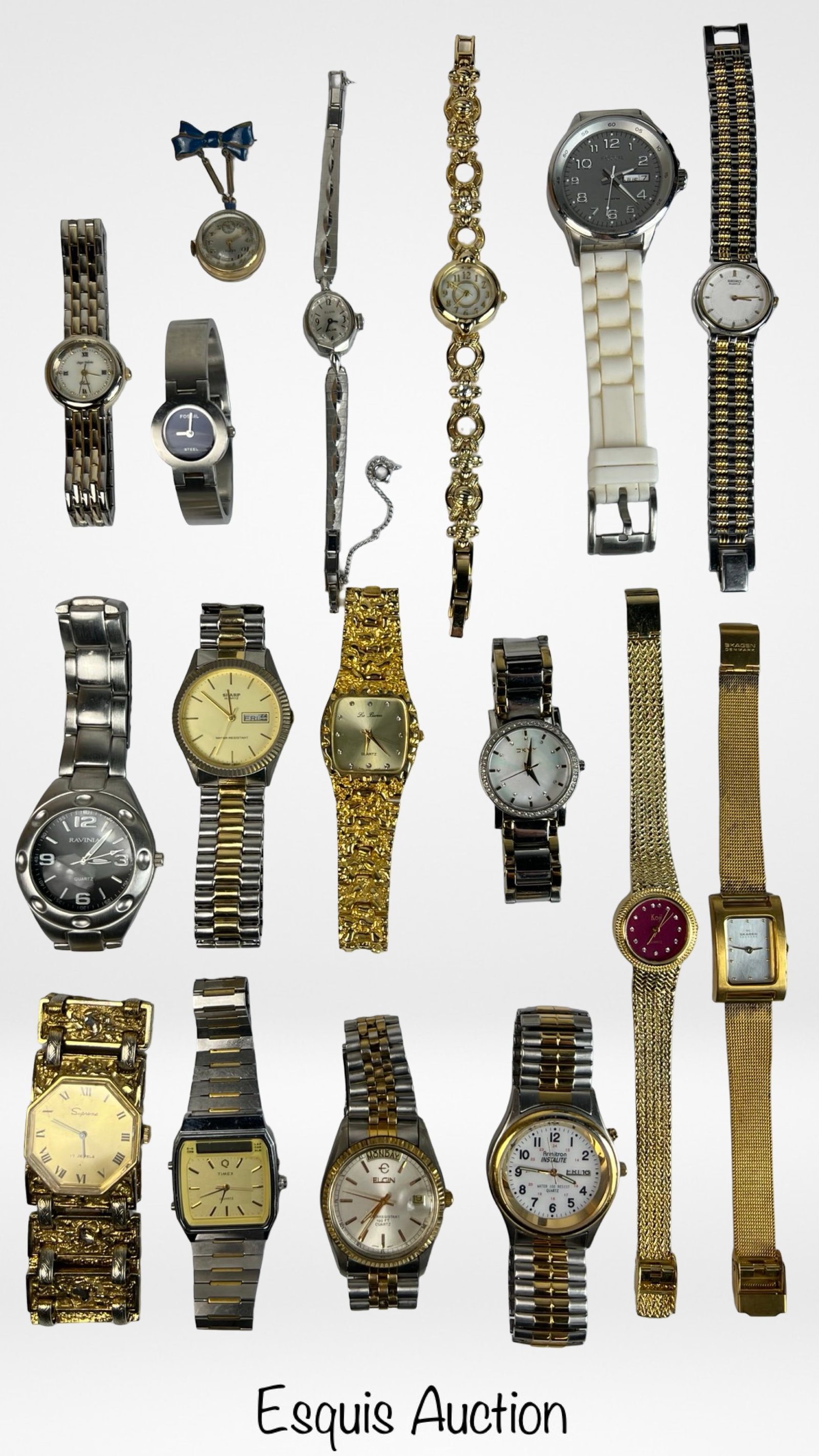 Assortment of Men's & Lady's Wrist Watches: Assortment of Men's & Lady's Wrist Watches. Appear to be in good overall condition, normal wear, untested.