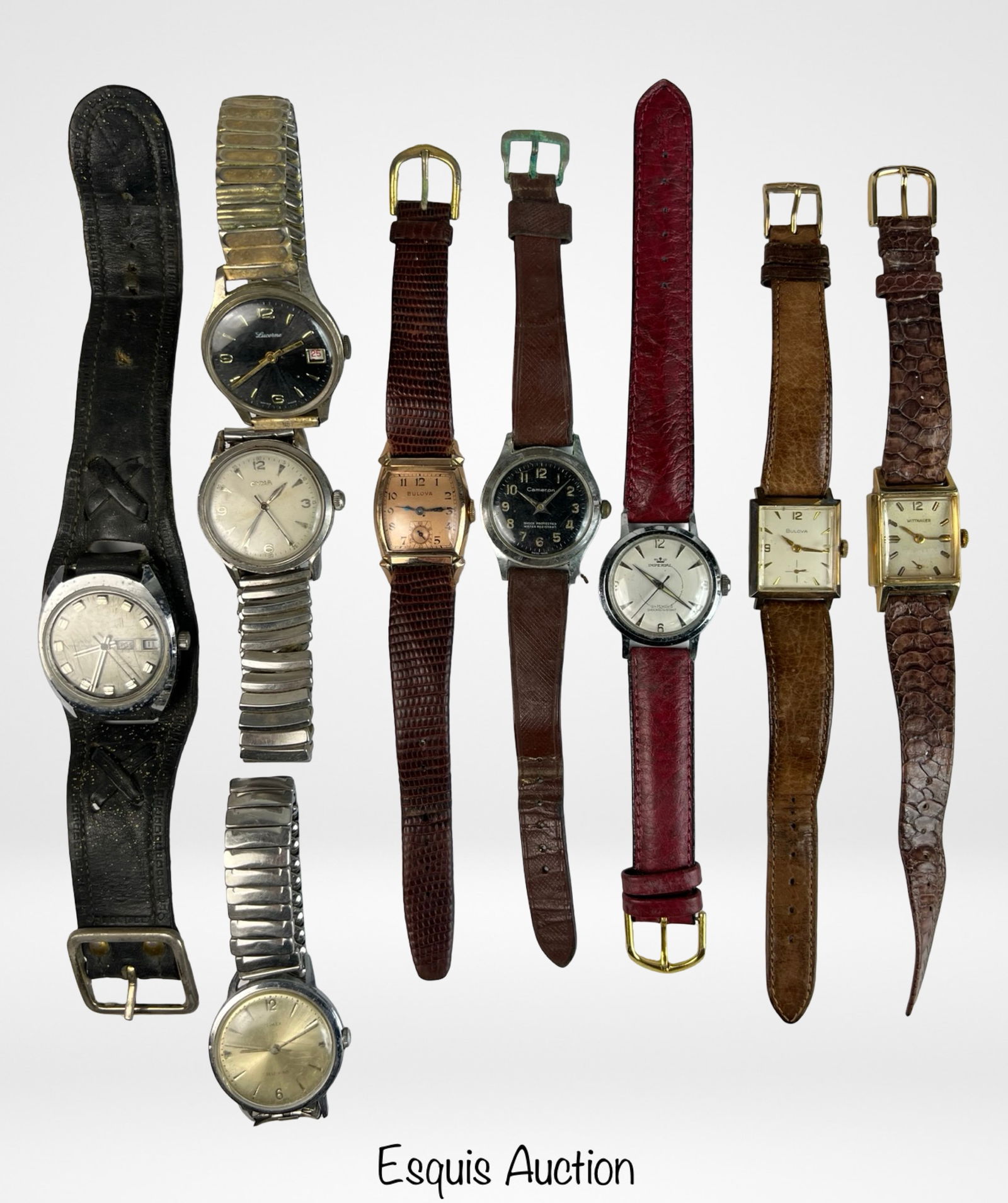 Assortment of Vintage Mechanical Wrist Watches: Assortment of Vintage Mechanical Wrist Watches- Imperial, Bulova, Wittnauer, Luceine. Cyma, etc.. Untested, some might be as found