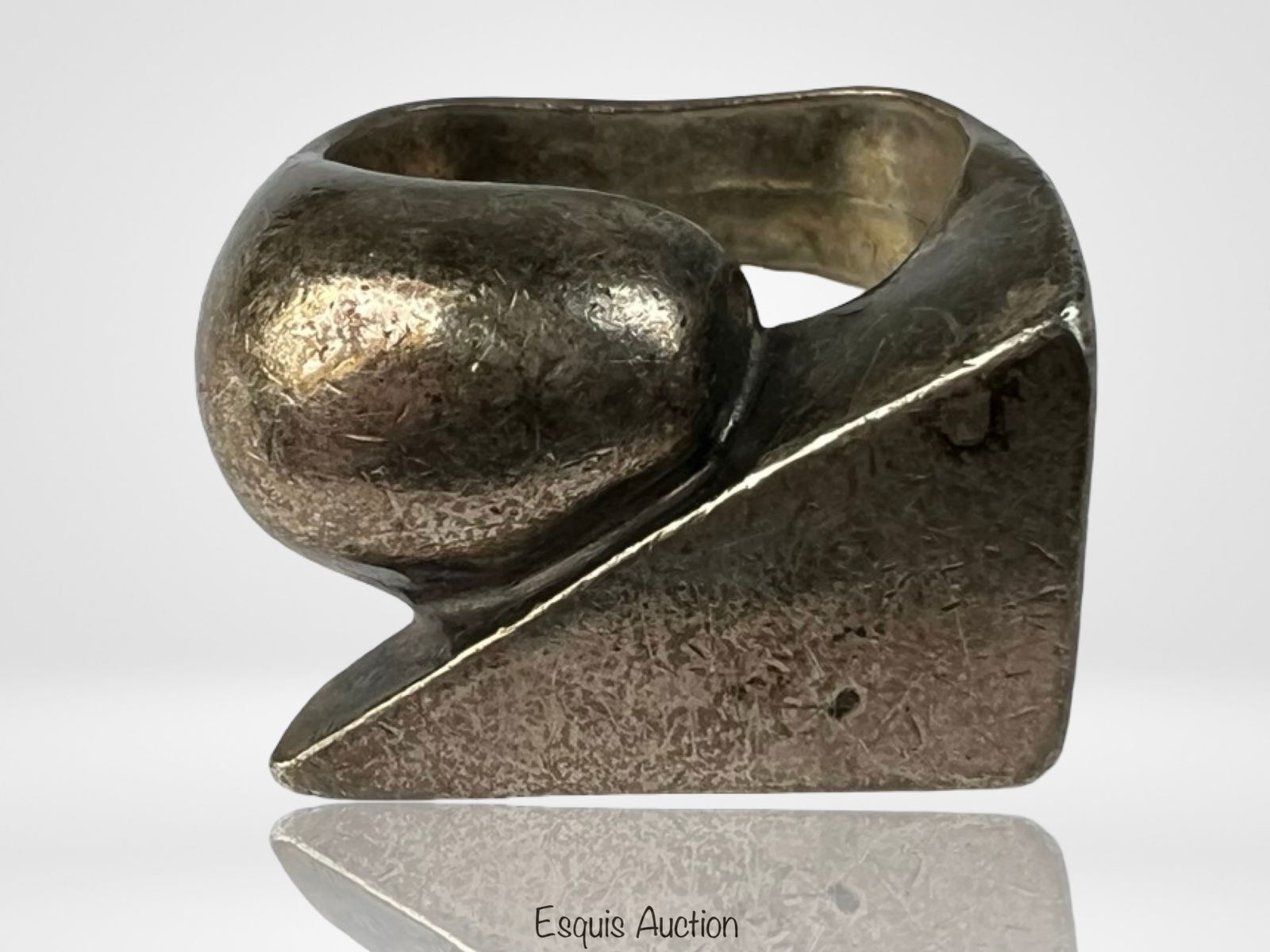 Taxco Sterling Silver Chunky Modernist Ring (1 of 4)