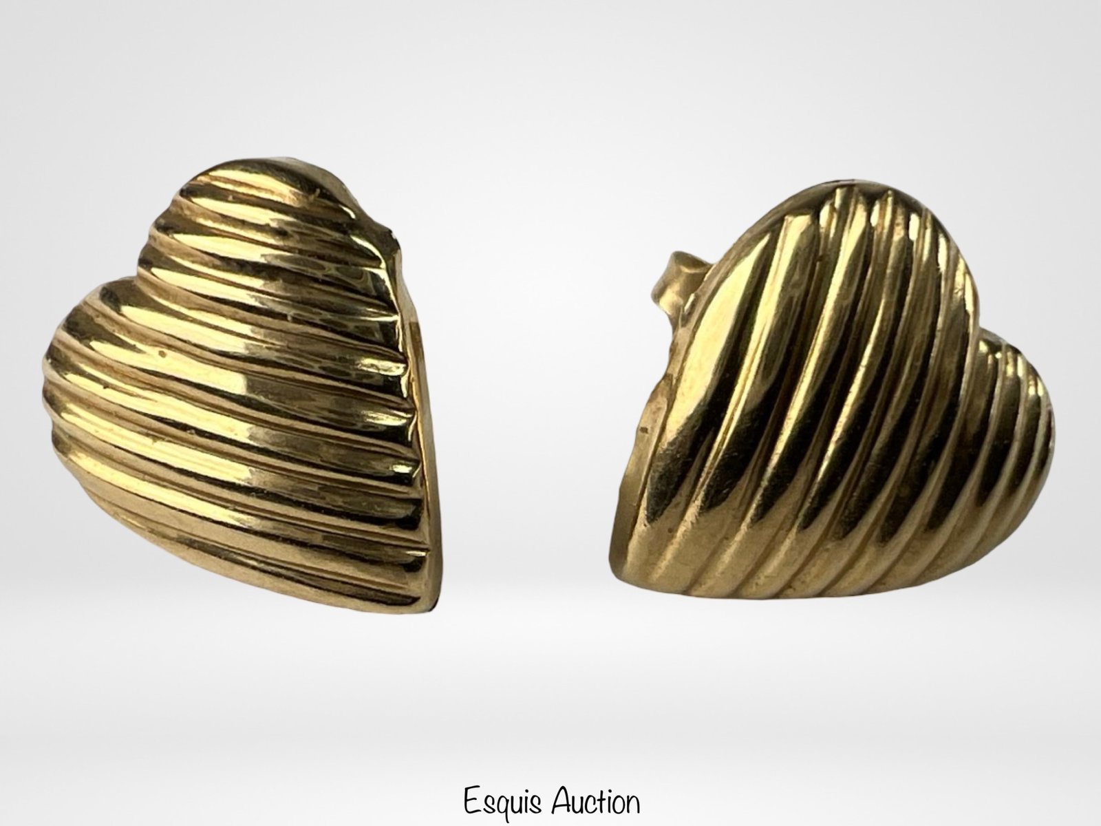 14K Gold Heart-Shaped Earrings (1 of 3)